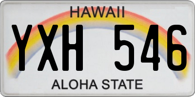 HI license plate YXH546