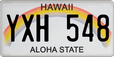 HI license plate YXH548