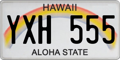 HI license plate YXH555