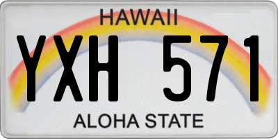 HI license plate YXH571
