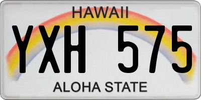 HI license plate YXH575