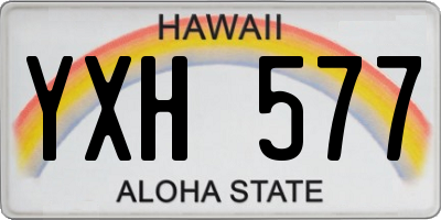 HI license plate YXH577