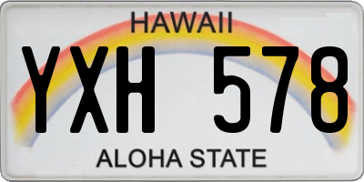 HI license plate YXH578