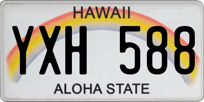 HI license plate YXH588