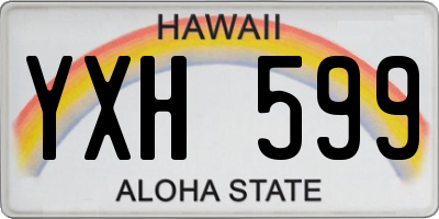 HI license plate YXH599