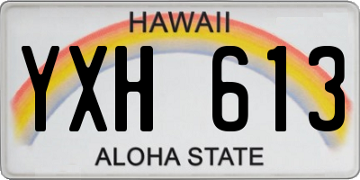 HI license plate YXH613