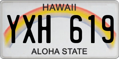 HI license plate YXH619