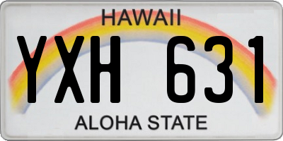 HI license plate YXH631