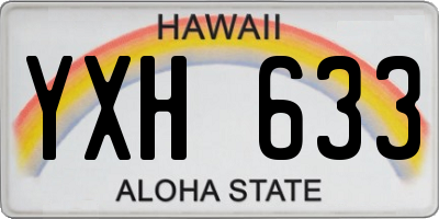 HI license plate YXH633