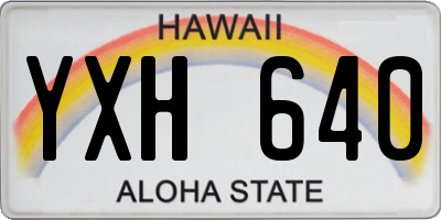 HI license plate YXH640