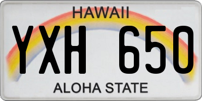 HI license plate YXH650