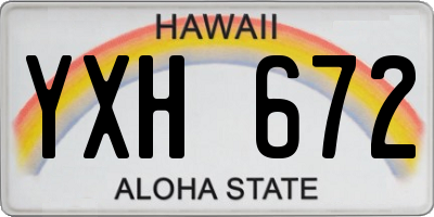 HI license plate YXH672