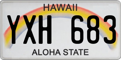 HI license plate YXH683