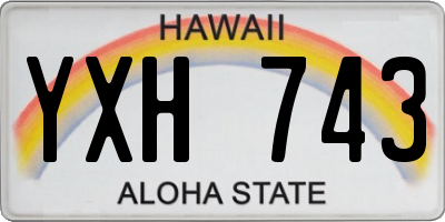 HI license plate YXH743