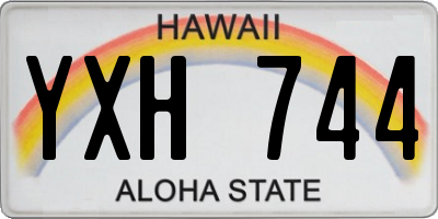 HI license plate YXH744