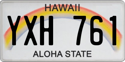 HI license plate YXH761
