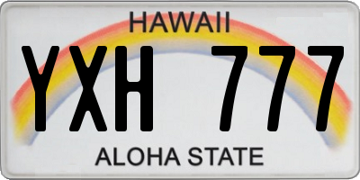 HI license plate YXH777
