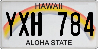 HI license plate YXH784