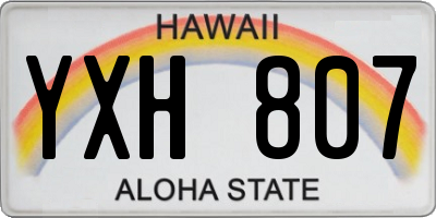 HI license plate YXH807