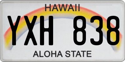HI license plate YXH838