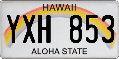 HI license plate YXH853