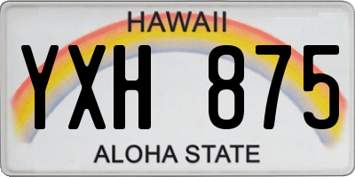 HI license plate YXH875