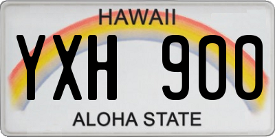 HI license plate YXH900