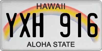 HI license plate YXH916