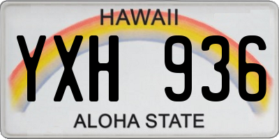 HI license plate YXH936