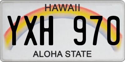 HI license plate YXH970
