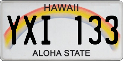 HI license plate YXI133