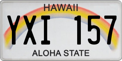 HI license plate YXI157