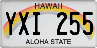 HI license plate YXI255