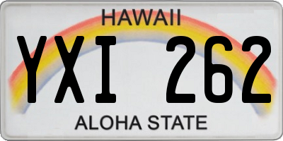 HI license plate YXI262