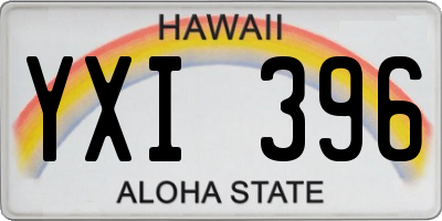 HI license plate YXI396