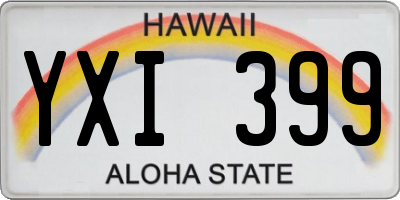 HI license plate YXI399