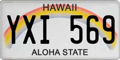 HI license plate YXI569