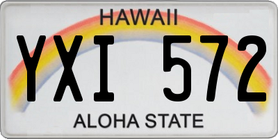 HI license plate YXI572