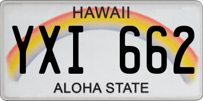 HI license plate YXI662