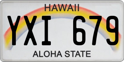 HI license plate YXI679