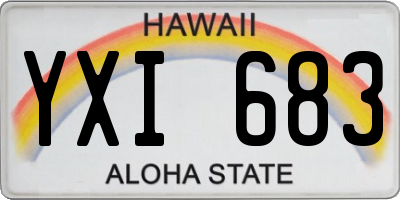 HI license plate YXI683