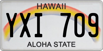 HI license plate YXI709