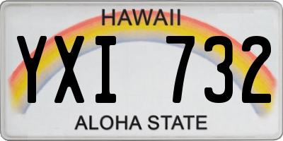 HI license plate YXI732