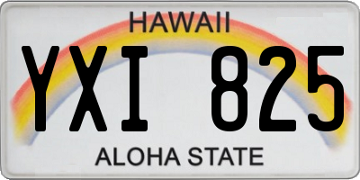 HI license plate YXI825