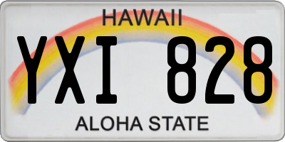 HI license plate YXI828