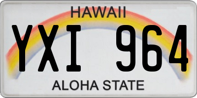 HI license plate YXI964