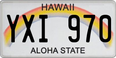 HI license plate YXI970