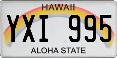 HI license plate YXI995