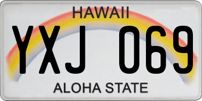HI license plate YXJ069