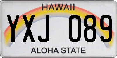 HI license plate YXJ089